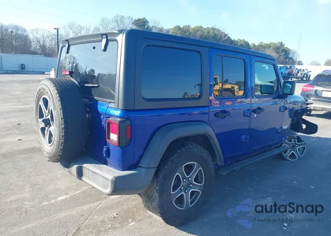 2020 Jeep Wrangler Unlimited Sport S 4X4 z USA, uszkodzony, nr VIN 1C4HJXDG0LW109947